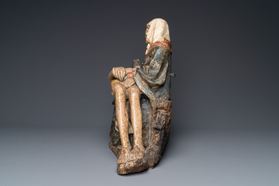 Une 'Piet&agrave;' en bois sculpt&eacute; et polychrom&eacute;, Allemagne du Sud, 1&egrave;re moiti&eacute; du 15&egrave;me