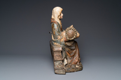 Une 'Piet&agrave;' en bois sculpt&eacute; et polychrom&eacute;, Allemagne du Sud, 1&egrave;re moiti&eacute; du 15&egrave;me