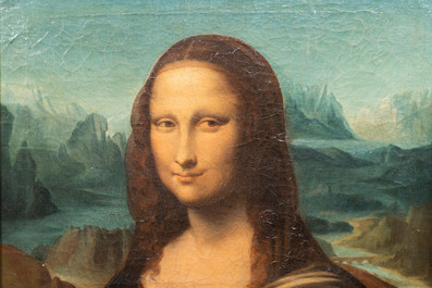 Italiaanse school, naar Leonardo da Vinci: 'Mona Lisa', olie op doek, gedateerd 1839