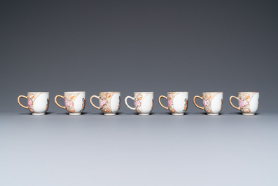 A Chinese 21-piece armorial tea service with the arms of 'Van der Cruyce' for the Belgian market, Qianlong