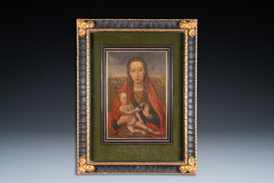 Flemish school, follower of Hans Memling (1430-1494): Madonna and Child, oil on panel, 19th C.