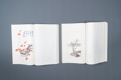A box with two albums containing 120 woodblocks, 44 of which after Qi Baishi, Rong Bao Zhai studio, Beijing, 1953