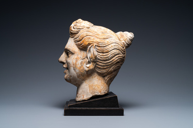 A Roman marble head of a satyr, 2nd/3rd C.