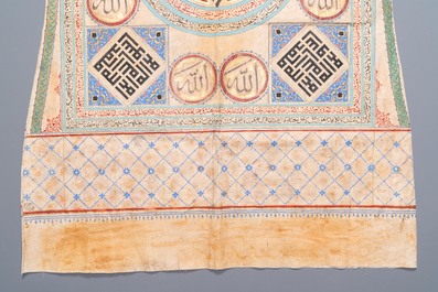 An Ottoman talismanic 'jama' shirt with Quran verses in Naskh and Tuluth script, 18/19th C.