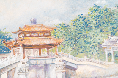 Yan Wenliang (1893-1988): Un album de paysages, aquarelle sur papier