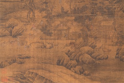 Anonymous, Chinese school: &lsquo;Landscape and Figures after Song Masters&rsquo;, ink and colour on silk, 17/18th C.