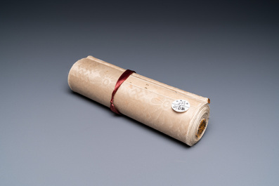 Liu Chunlin (1872-1942): &lsquo;Kalligrafie&rsquo;, inkt op papier