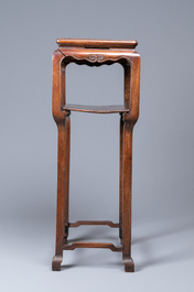 A Chinese rectangular hardwood stand, 19th C.