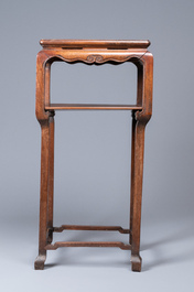 A Chinese rectangular hardwood stand, 19th C.