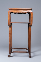 A Chinese rectangular hardwood stand, 19th C.