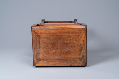 A Chinese rectangular hardwood stand, 19th C.