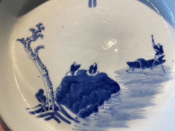 A Chinese 'Bleu de Hue' plate for the Vietnamese market, Noi Phu mark, 19th C.
