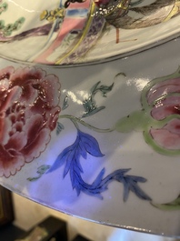 An exceptionally large Chinese famille rose 'Emperor Yang' dish, Yongzheng