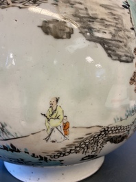 A Chinese qianjiang cai 'hu' vase, signed Hai Lin, dated 1878