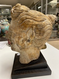 A Roman marble head of a satyr, 2nd/3rd C.