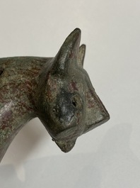 A Luristan bronze lion, Iran, 1st millenium BC