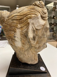 A Roman marble head of a satyr, 2nd/3rd C.