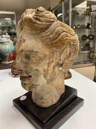 Een Romeinse marmeren saterkop, 2/3e eeuw
