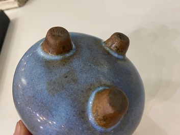 A Chinese tripod junyao censer, probably Song