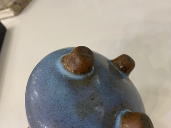 A Chinese tripod junyao censer, probably Song