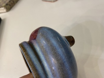 A Chinese tripod junyao censer, probably Song