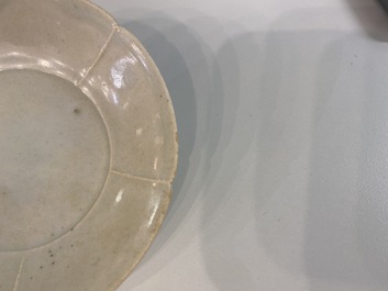 Four Chinese qingbai and dingyao plates, Song or later