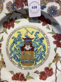 A Chinese armorial plate with the arms of 'Blonkebijle' for the Dutch market, Yongzheng, ca. 1733