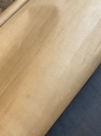 Luo Qing (1821-1899): quatre rouleaux figurant des personnages dans des paysages, encre et couleurs sur papier