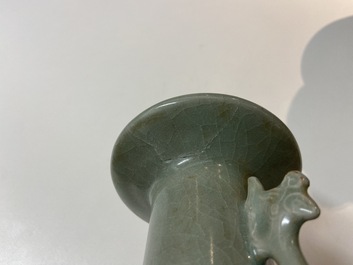 A Chinese Longquan celadon 'kinuta' vase, Southern Song