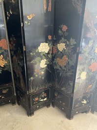 A Chinese eight-panel coromandel lacquer screen, 18/19th C.