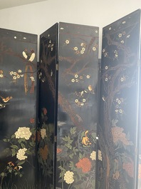 A Chinese eight-panel coromandel lacquer screen, 18/19th C.