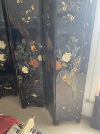 A Chinese eight-panel coromandel lacquer screen, 18/19th C.