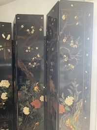 A Chinese eight-panel coromandel lacquer screen, 18/19th C.