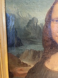 Ecole italienne, d'apr&egrave;s L&eacute;onard de Vinci: 'Mona Lisa', huile sur toile, dat&eacute;e 1839