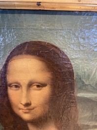 Ecole italienne, d'apr&egrave;s L&eacute;onard de Vinci: 'Mona Lisa', huile sur toile, dat&eacute;e 1839