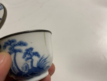 Four Chinese 'Bleu de Hue' porcelain wares for the Vietnamese market, 19th C.