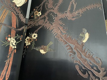 A Chinese eight-panel coromandel lacquer screen, 18/19th C.