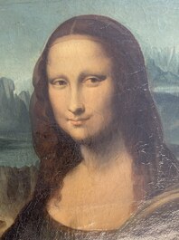 Ecole italienne, d'apr&egrave;s L&eacute;onard de Vinci: 'Mona Lisa', huile sur toile, dat&eacute;e 1839