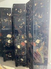 A Chinese eight-panel coromandel lacquer screen, 18/19th C.