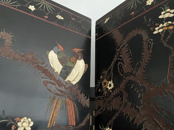 A Chinese eight-panel coromandel lacquer screen, 18/19th C.