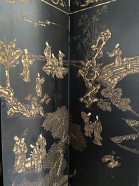 A Chinese eight-panel coromandel lacquer screen, 18/19th C.