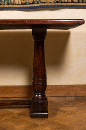 A Flemish walnut refectory table, 2nd half 17th C.