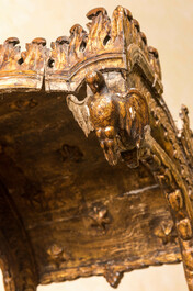 An Italian polychrome wooden lectern, 17th C.