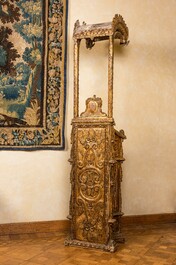 An Italian polychrome wooden lectern, 17th C.