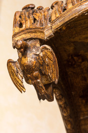 An Italian polychrome wooden lectern, 17th C.