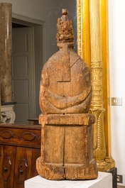 A large walnut figure of God the Father, 1st half 16th C.