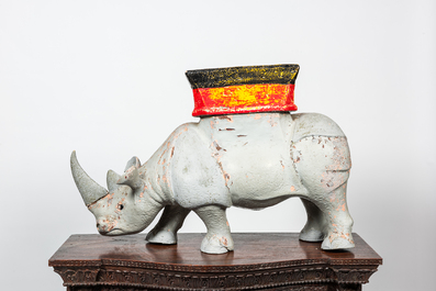 A painted 'rhinoceros' jardini&egrave;re, early 20th C.