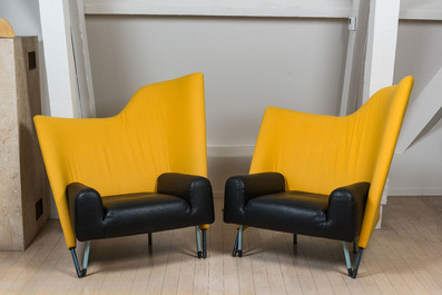 Deux paires de fauteuils de type 'Torso' par Paolo Deganello pour Cassina, Italie, [1982]