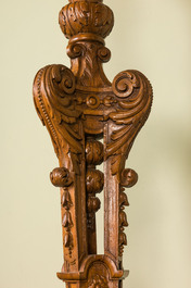 A large well-carved wooden stand, probably France, 18/19th C.