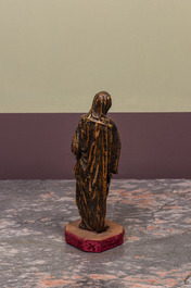 Vierge de Calvaire en bois polychrom&eacute;, Flandres, 17&egrave;me